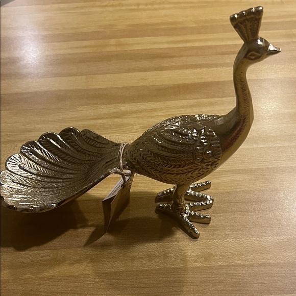 Home Decorative Use Only Other - #1165 + Elegant Gold Peacock Figurine